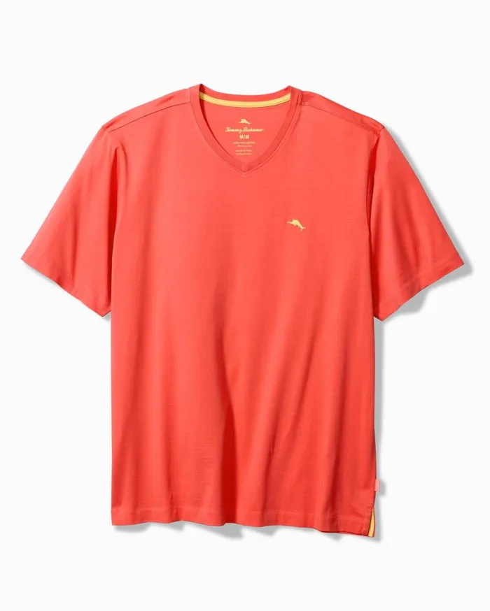 Tommy Bahama New Bali Skyline VNeck TShirt Dubarry Coral Men TShirts Tommy Bahama New Bali Skyline VNeck TShirt Dubarry Coral Men TShirts