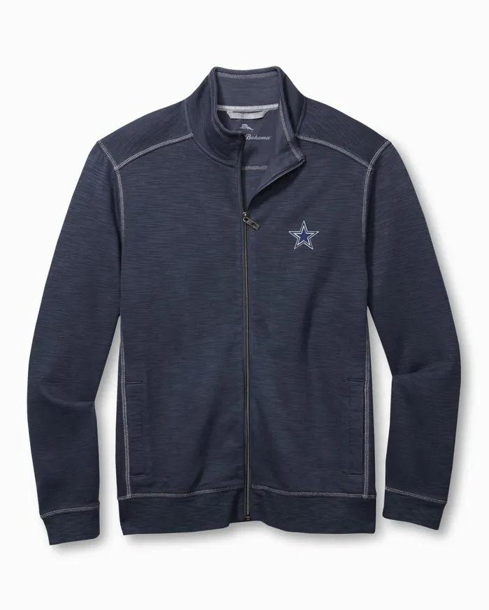 Tommy Bahama NFL Tobago Bay FullZip Sweatshirt Dallascowboys Men Sweatshirts