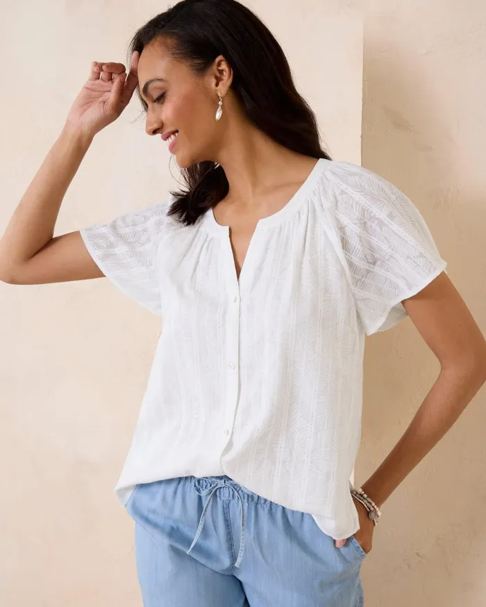 Tommy Bahama Nova Wave Seaside Party Sleeveless Top White Women Tops and Shirts