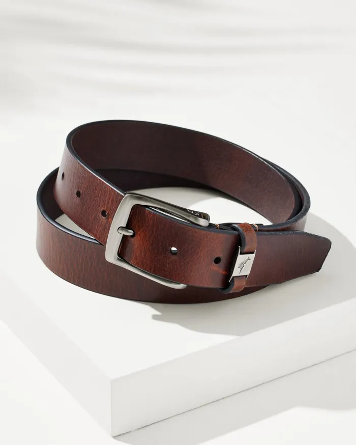 Tommy Bahama Nubuck CushionBack Belt Tan Men Belts