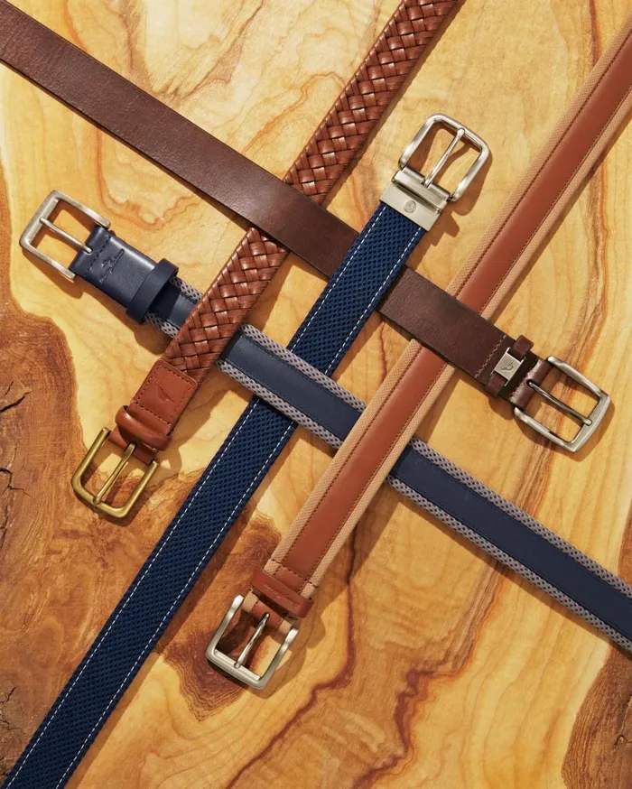 Tommy Bahama Nubuck CushionBack Belt Tan Men Belts Tommy Bahama Nubuck CushionBack Belt Tan Men Belts