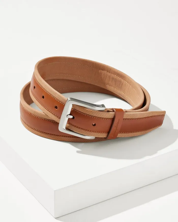 Tommy Bahama Reversible Stretch Cord Belt Khaki Men Belts