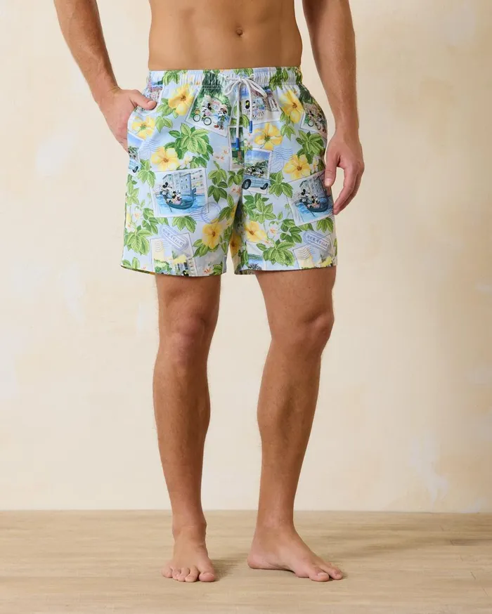 Tommy Bahama Rialto Reel It In 6Inch Swim Trunks Turkish Sea Men Swim and Boardshorts