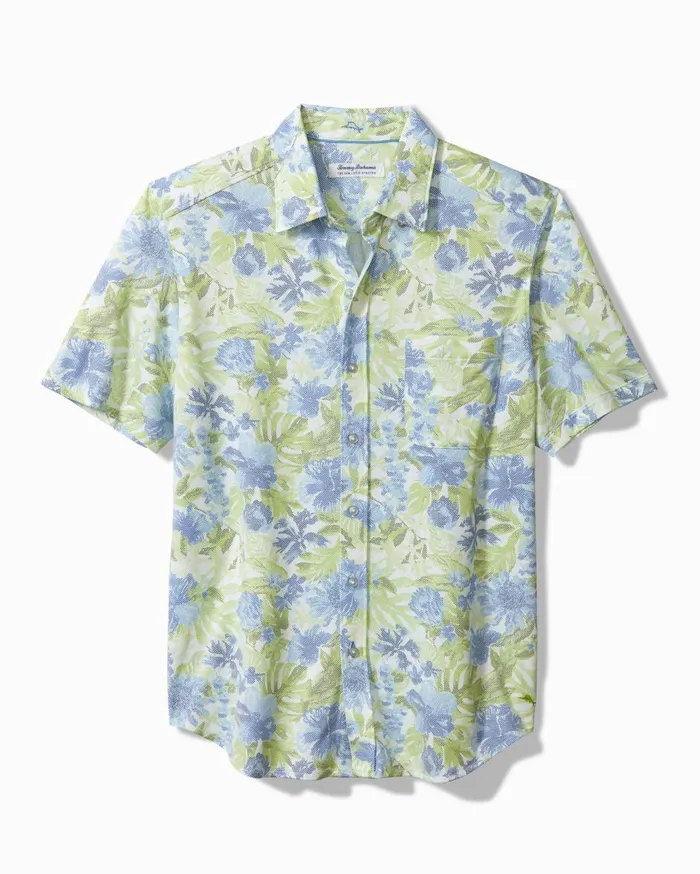 Tommy Bahama San Lucio Perfectly Paradise Knit Stretch Shirt Macaw Men Shirts