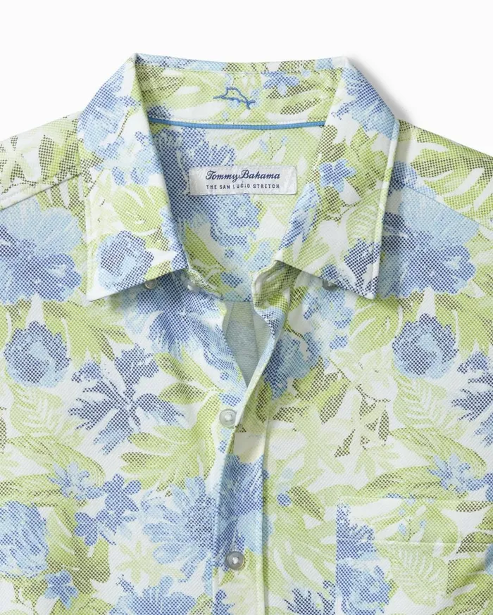 Tommy Bahama San Lucio Perfectly Paradise Knit Stretch Shirt Macaw Men Shirts Tommy Bahama San Lucio Perfectly Paradise Knit Stretch Shirt Macaw Men Shirts