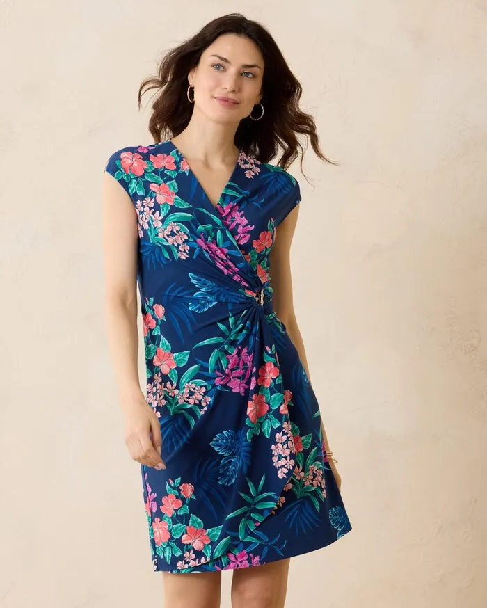 Tommy Bahama Tobago Bay HalfZip Collared Dress Dark Peony Women Dresses Tommy Bahama Tobago Bay HalfZip Collared Dress Dark Peony Women Dresses