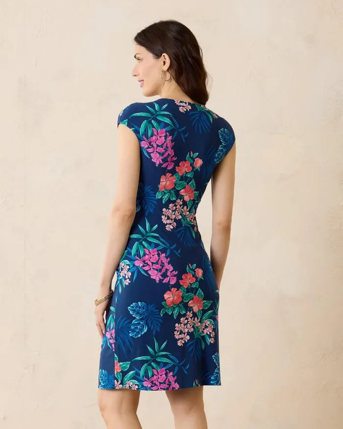 Tommy Bahama Tobago Bay HalfZip Collared Dress Dark Peony Women Dresses Tommy Bahama Tobago Bay HalfZip Collared Dress Dark Peony Women Dresses