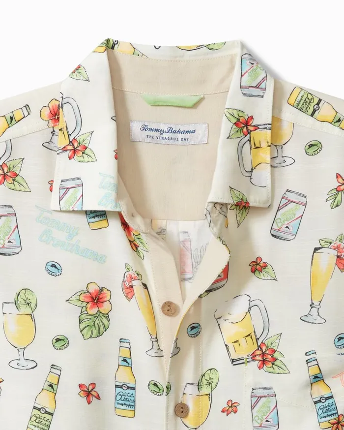 Tommy Bahama Veracruz Cay Brewhama ShortSleeve Shirt Lychee Men Shirts Tommy Bahama Veracruz Cay Brewhama ShortSleeve Shirt Lychee Men Shirts