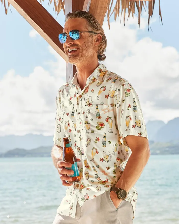 Tommy Bahama Veracruz Cay Brewhama ShortSleeve Shirt Lychee Men Shirts Tommy Bahama Veracruz Cay Brewhama ShortSleeve Shirt Lychee Men Shirts