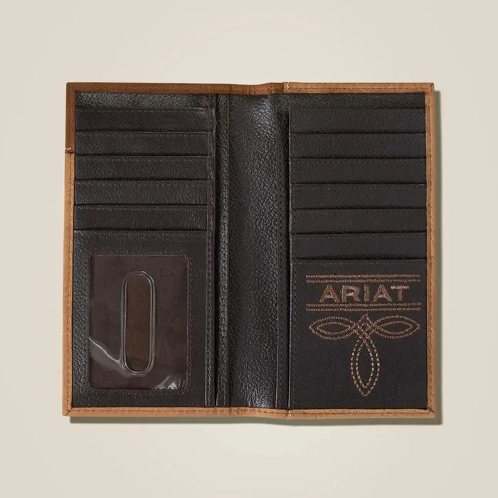 Tooled Leather Rodeo Wallet Brown Men Ariat Bags and Wallets Tooled Leather Rodeo Wallet Brown Men Ariat Bags and Wallets