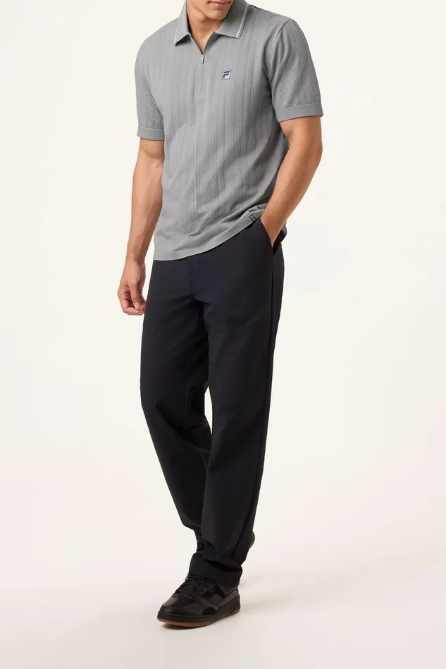 Tops and TShirts Men Fila Challenger Cable Zip Polo 050 Ultimate Gray Tops and TShirts Men Fila Challenger Cable Zip Polo 050 Ultimate Gray