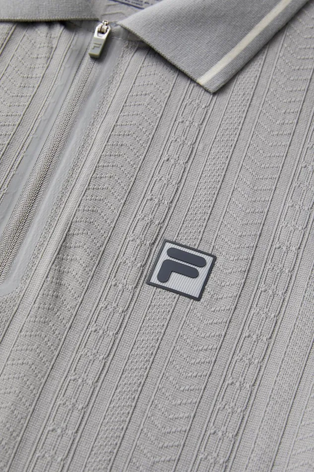 Tops and TShirts Men Fila Challenger Cable Zip Polo 050 Ultimate Gray Tops and TShirts Men Fila Challenger Cable Zip Polo 050 Ultimate Gray