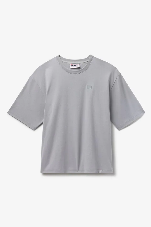 Tops and TShirts Women Fila Apex Relaxed Box Tee 051 Ultimate Gray