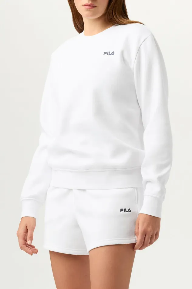 Tops and TShirts Women Fila Sportstyle Linear Logo Long Sleeve Crew Tops and TShirts Women Fila Sportstyle Linear Logo Long Sleeve Crew