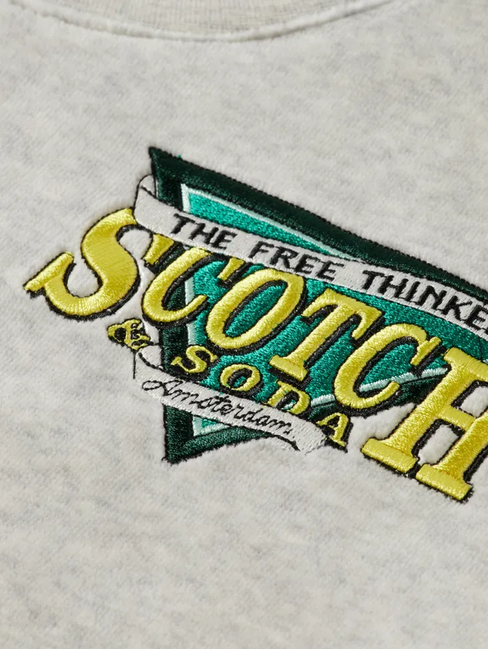 TOWELLING SWEATSHIRT Light Grey Melange Kids Scotch and Soda Sweatshirts and Hoodies TOWELLING SWEATSHIRT Light Grey Melange Kids Scotch and Soda Sweatshirts and Hoodies