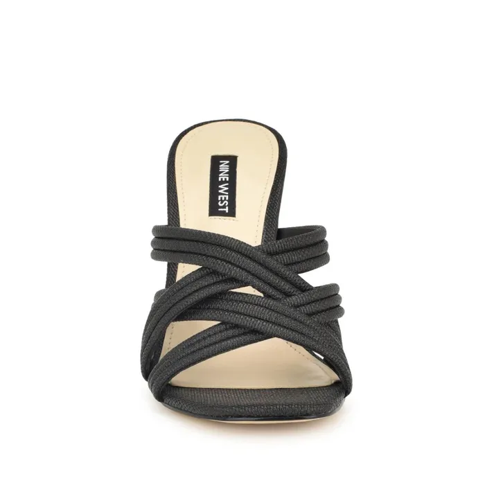 Tracee Heeled Slide Sandals Black Women Nine West High Heels Tracee Heeled Slide Sandals Black Women Nine West High Heels