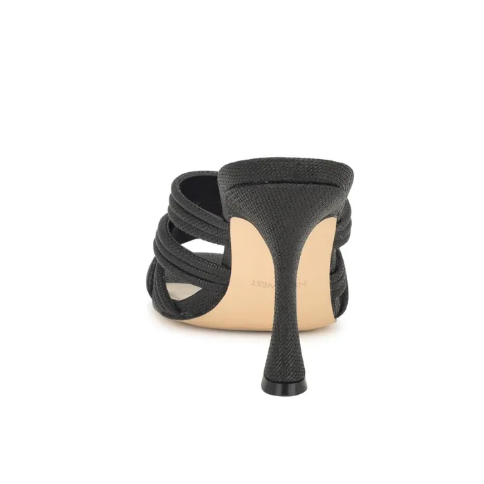 Tracee Heeled Slide Sandals Black Women Nine West High Heels Tracee Heeled Slide Sandals Black Women Nine West High Heels
