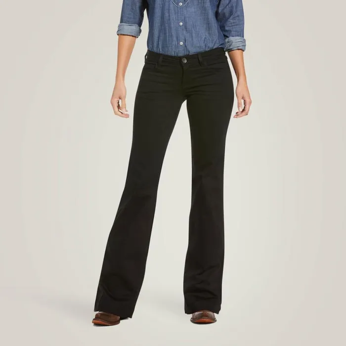Trouser Mid Rise Forever Wide Leg Pant Rinse Women Ariat Denim