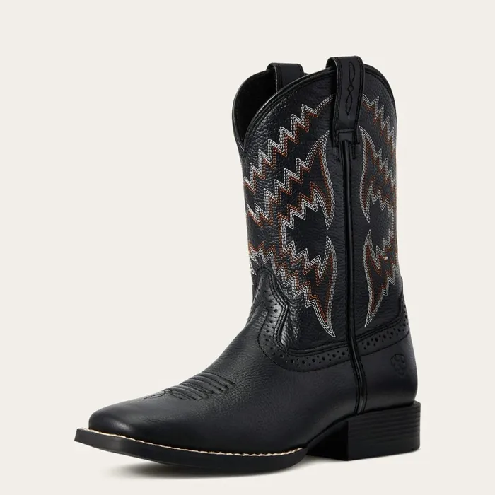 Tycoon Western Boot Bear Black Kids Ariat Big Kids039 Footwear