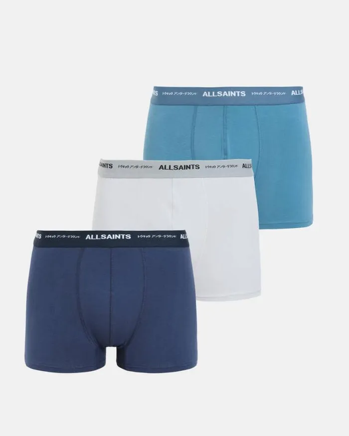 Underground Logo Boxers 3 Pack Sur Blublucool G Men AllSaints Underwear and Socks