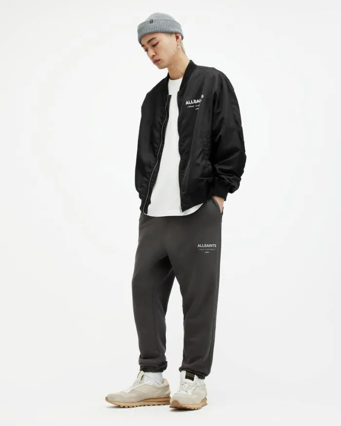 Underground Relaxed Fit Bomber Jacket Black Men AllSaints Jackets and Coats