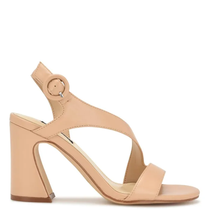 Ushila Heeled Sandals Warm Blush Women Nine West Mid Heels