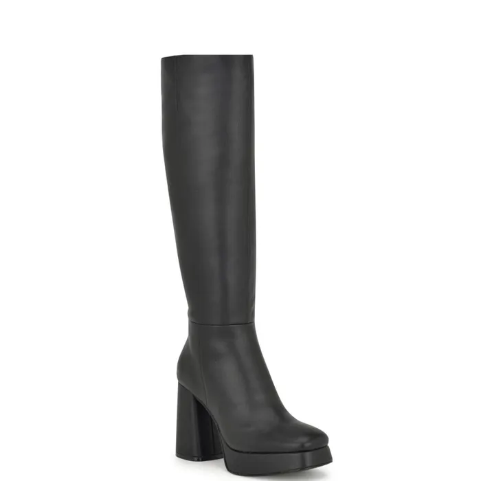 Vadda Platform Boots Black Women Nine West Boots and Booties Vadda Platform Boots Black Women Nine West Boots and Booties
