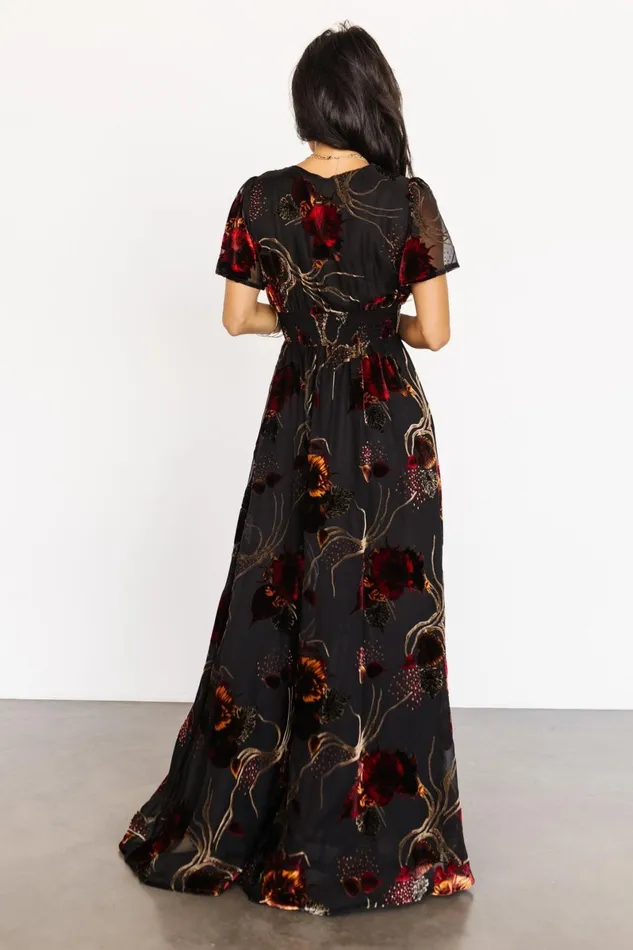 Valen Maxi Dress Black Multi Women Baltic Born Maxi Dresses Valen Maxi Dress Black Multi Women Baltic Born Maxi Dresses