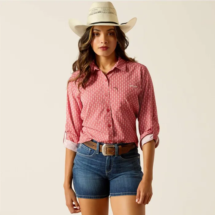 VentTEK Stretch Shirt Lyla Geo Stripe Print Women Ariat TShirts and Tops