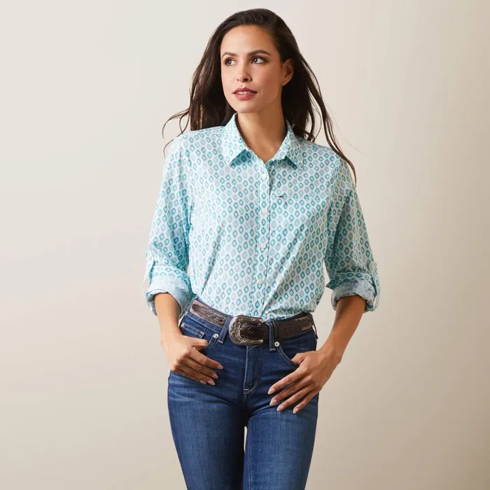 VentTEK Stretch Shirt Sea Breeze Print Women Ariat TShirts and Tops