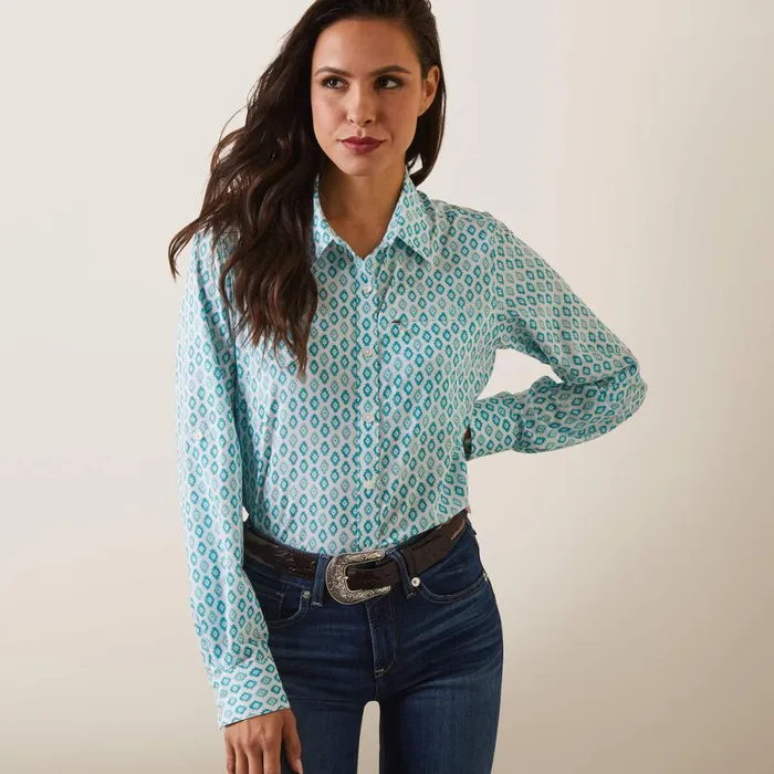 VentTEK Stretch Shirt Sea Breeze Print Women Ariat TShirts and Tops VentTEK Stretch Shirt Sea Breeze Print Women Ariat TShirts and Tops