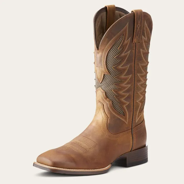 VentTEK Ultra Western Boot Distressed Brown Men Ariat Western Boots