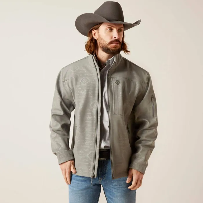 Vernon 20 Softshell Jacket Jetty Gray Embossed Men Ariat Jackets and Vests