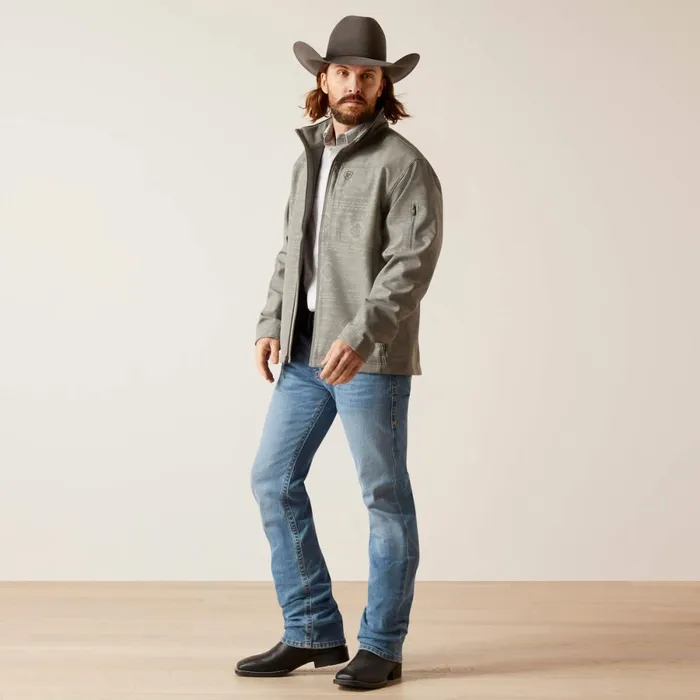 Vernon 20 Softshell Jacket Jetty Gray Embossed Men Ariat Jackets and Vests Vernon 20 Softshell Jacket Jetty Gray Embossed Men Ariat Jackets and Vests