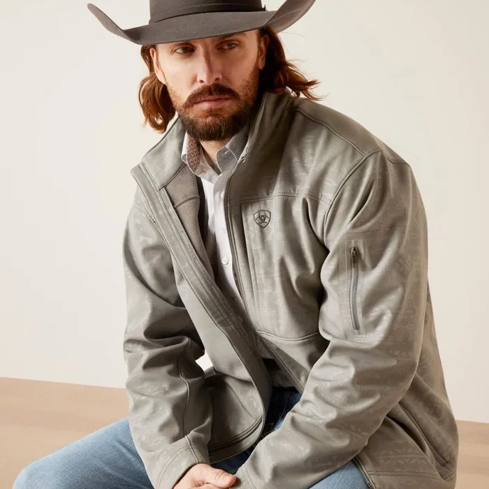 Vernon 20 Softshell Jacket Jetty Gray Embossed Men Ariat Jackets and Vests Vernon 20 Softshell Jacket Jetty Gray Embossed Men Ariat Jackets and Vests