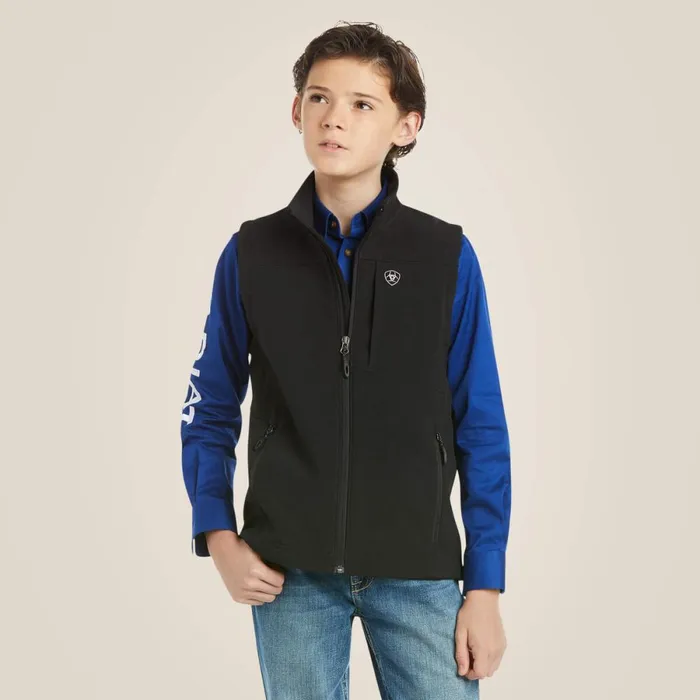 Vernon 20 Softshell Vest Black Kids Ariat Jackets and Vests