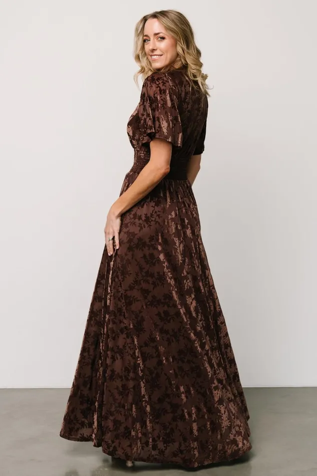 Veronica Velvet Maxi Dress Espresso Women Baltic Born Mother Of The Bride Veronica Velvet Maxi Dress Espresso Women Baltic Born Mother Of The Bride