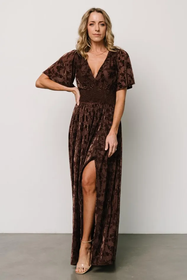 Veronica Velvet Maxi Dress Espresso Women Baltic Born Mother Of The Bride Veronica Velvet Maxi Dress Espresso Women Baltic Born Mother Of The Bride