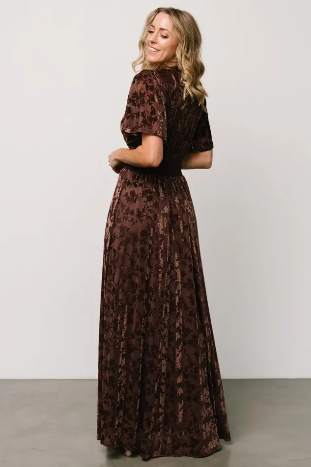 Veronica Velvet Maxi Dress Espresso Women Baltic Born Mother Of The Bride Veronica Velvet Maxi Dress Espresso Women Baltic Born Mother Of The Bride