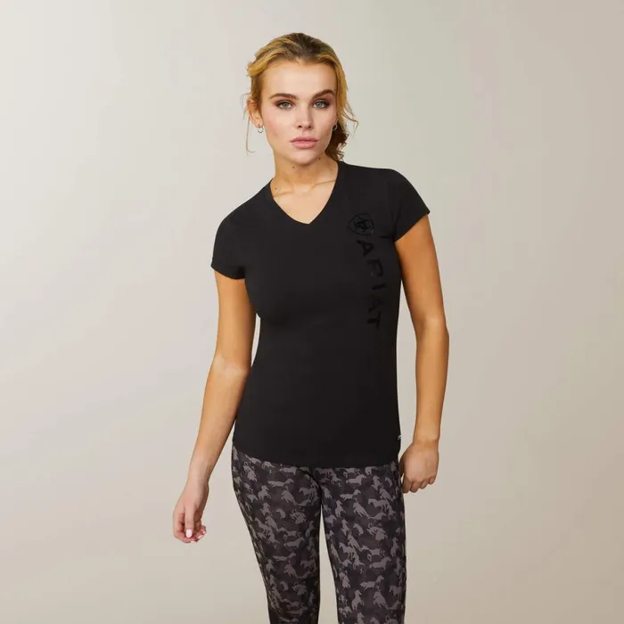 Vertical Logo TShirt Black Women Ariat TShirts and Tops
