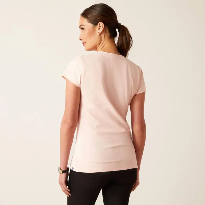 Vertical Logo V TShirt Blushing Rose Women Ariat TShirts and Tops Vertical Logo V TShirt Blushing Rose Women Ariat TShirts and Tops