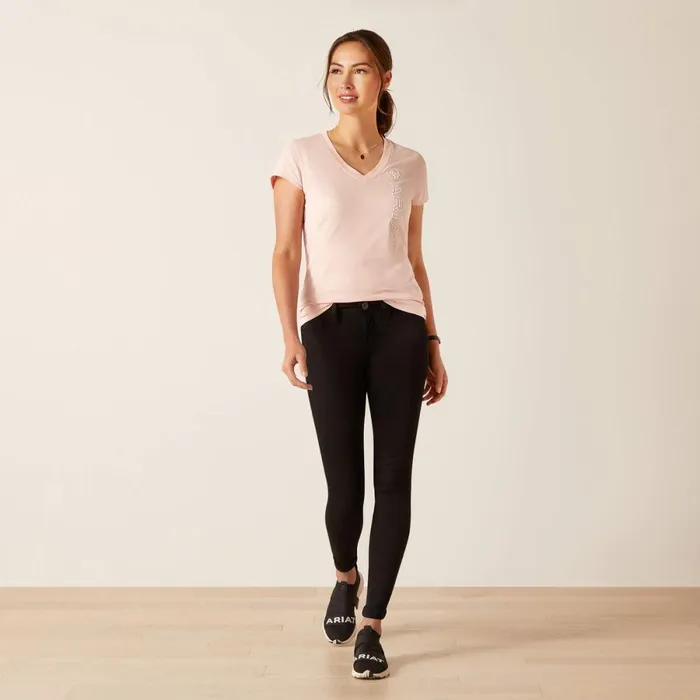 Vertical Logo V TShirt Blushing Rose Women Ariat TShirts and Tops Vertical Logo V TShirt Blushing Rose Women Ariat TShirts and Tops