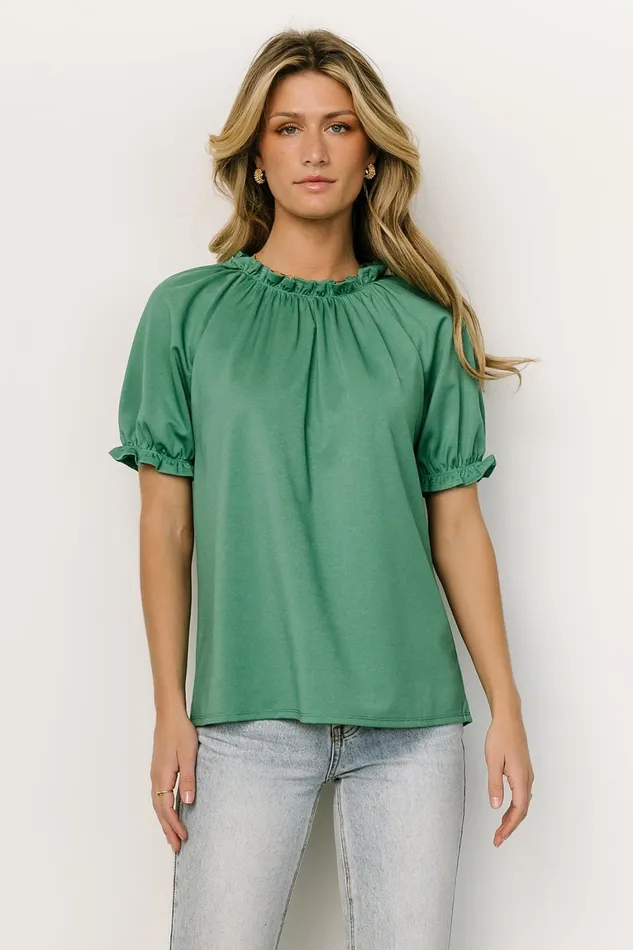 Vincent Top Green Women Baltic Born Blouses Shirts