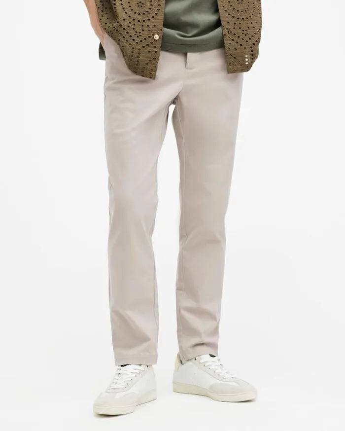 Walde Skinny Fit Chino Pants Grey Men AllSaints Pants