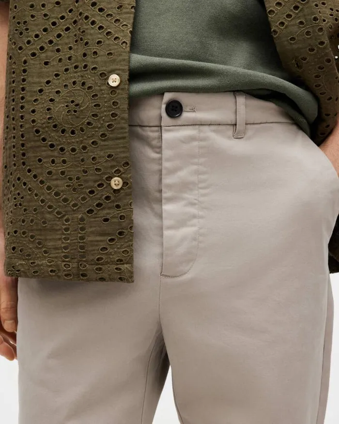 Walde Skinny Fit Chino Pants Grey Men AllSaints Pants