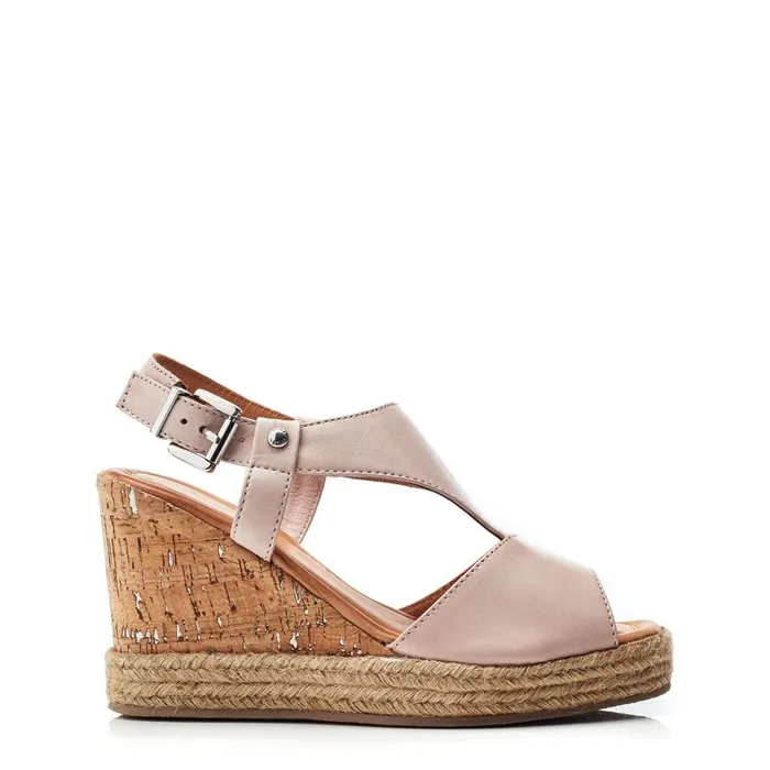 Wedge Sandals Women Moda In Pelle Petrina Cameo Leather