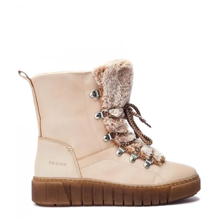 White Boots Women Moda In Pelle Shoon Sh Braemar Off White Leather