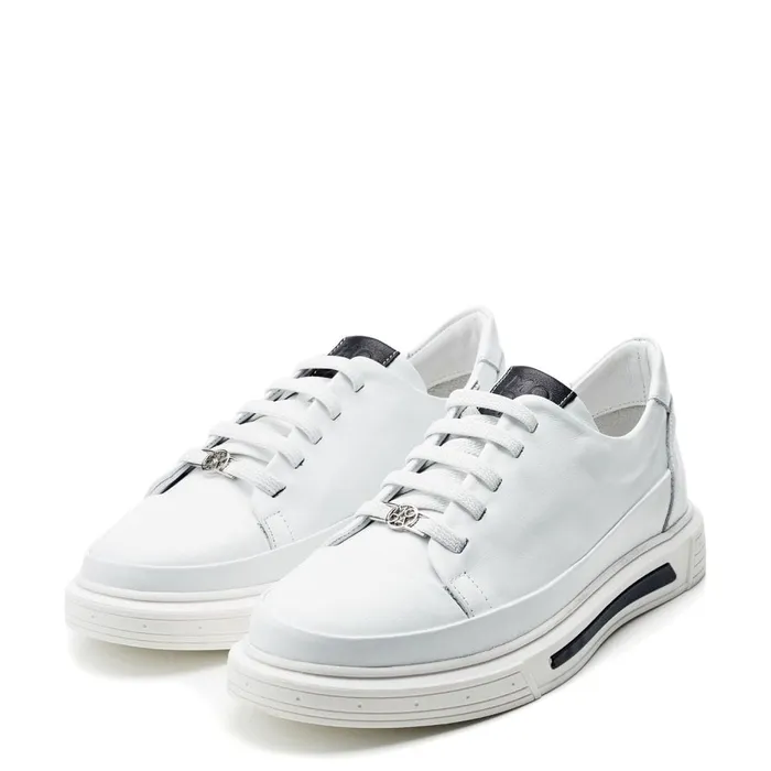 White Trainers Women Moda In Pelle Bailiee White Leather