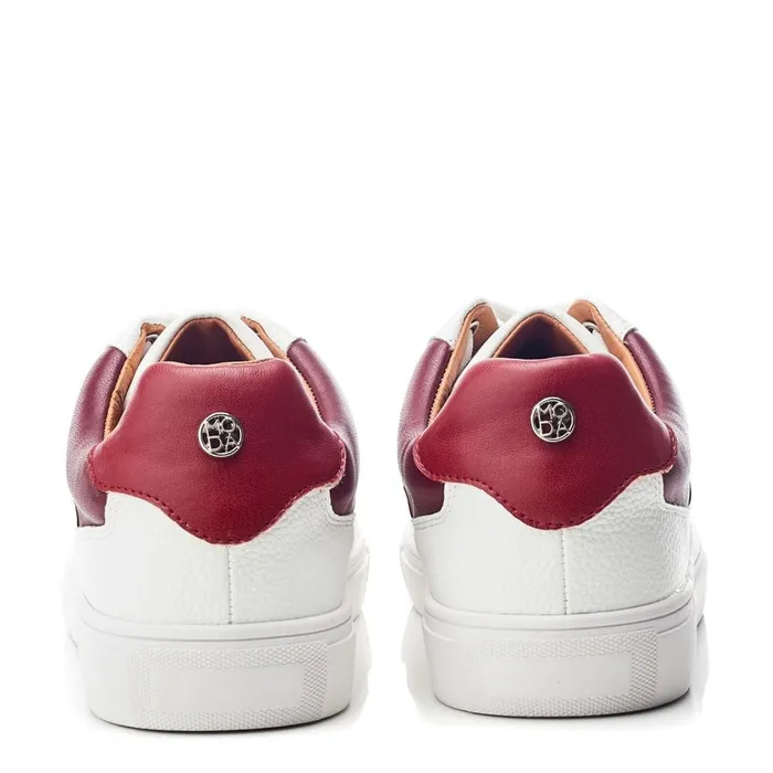White Trainers Women Moda In Pelle Brier White Porvair