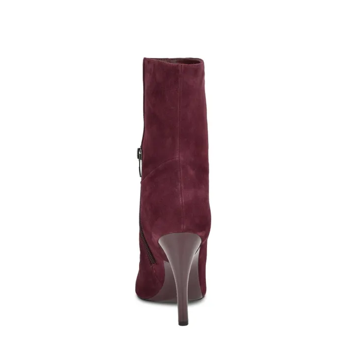 Winner Cap Toe Heeled Dress Booties Dark Red Women Nine West Boots and Booties Winner Cap Toe Heeled Dress Booties Dark Red Women Nine West Boots and Booties